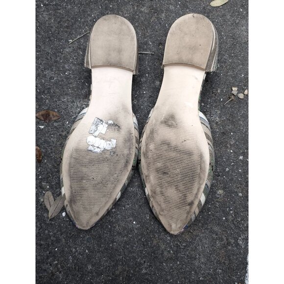 Isaac Mizrahi New York Green & Beige Patterned Flats - Picture 4 of 12